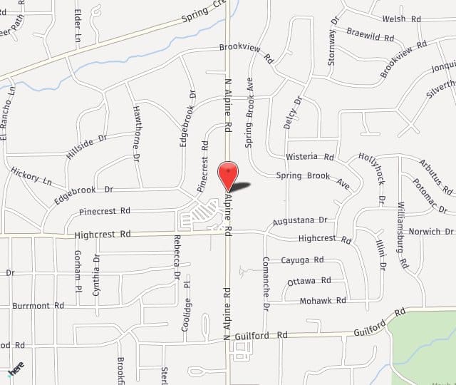 Location Map: 1639 North Alpine Road Rockford, IL 61107